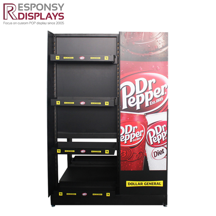 Floor Metal Energy Drink Beverages Display Stand