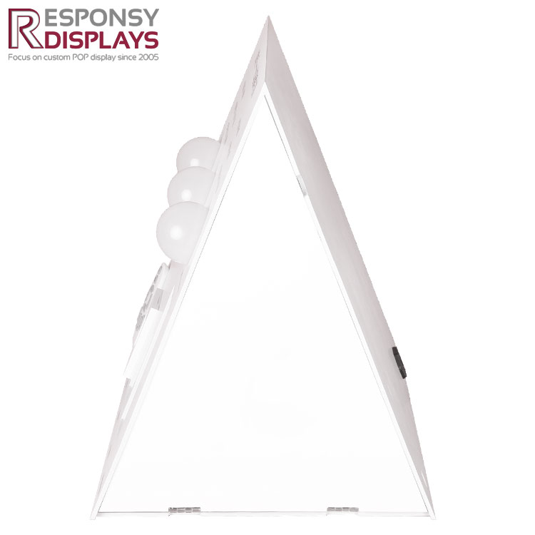 Quality  White PVC Triangle Display Stand For Intelligent