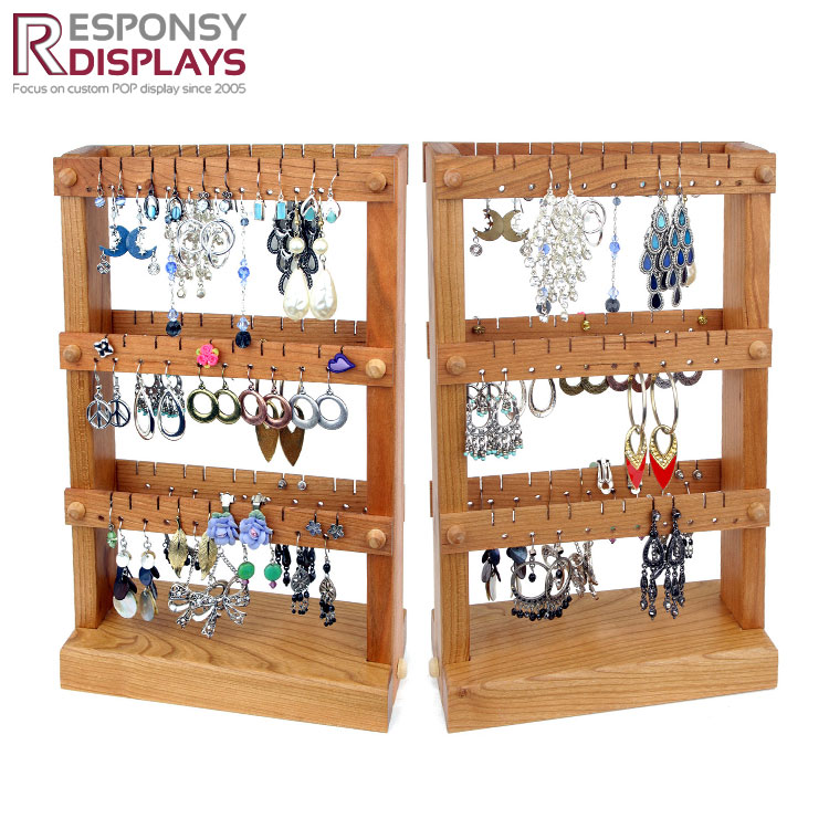 3 Tier Wooden Jewellery Display Stands