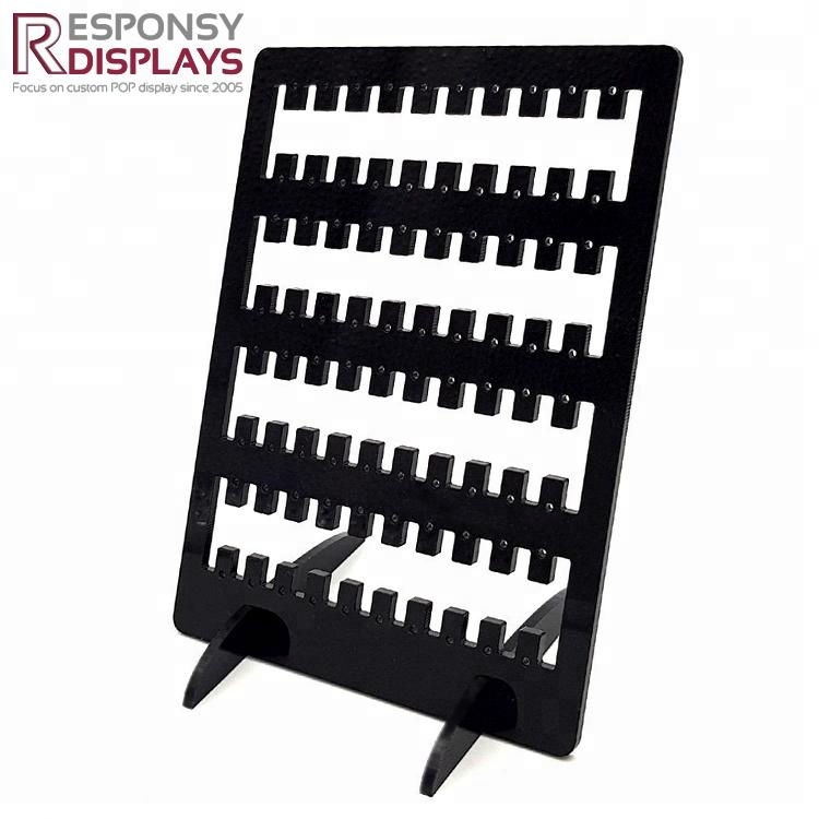 Wholesale Custom Made Desktop Black Acrylic Earring Display Stand