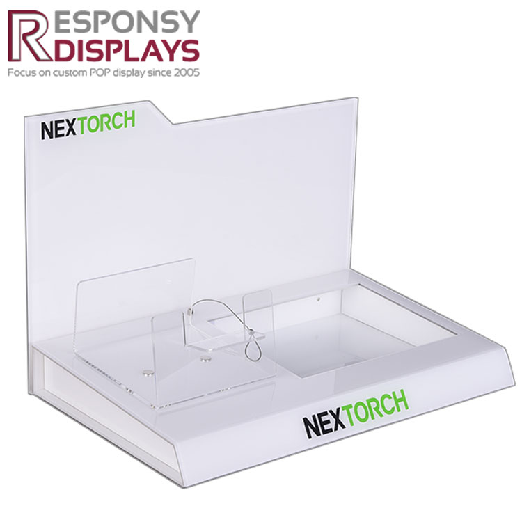 Table Custom Advertising Acrylic Flashlight Display Stand