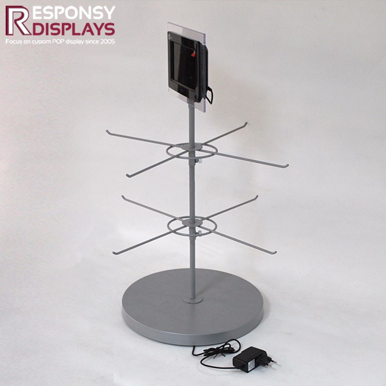 Customized Metal Mobile Phone Countertop LCD Display Stand For Accessories