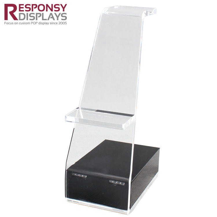 Custom Simple Design Counter Clear Acrylic VR Headset Display Rack