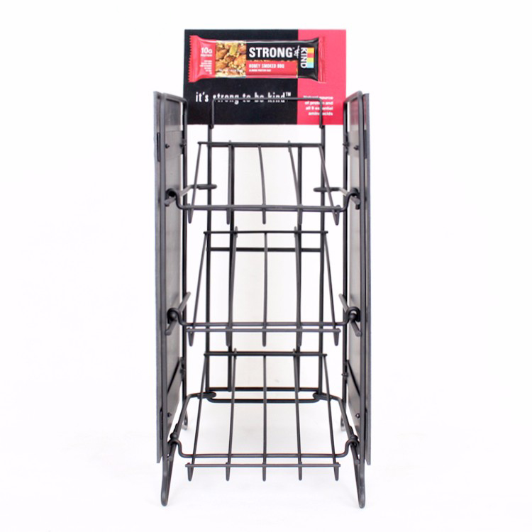 Customized Metal Food And Snack Rack Display Stand For Supermarket