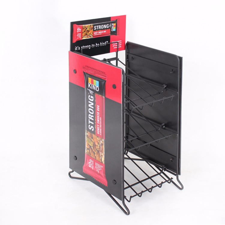 Customized Metal Food And Snack Rack Display Stand For Supermarket