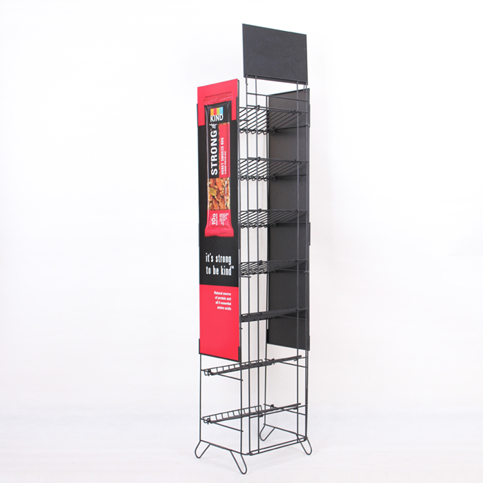 Promotion Floor Food Display Snack & Potato Chips Metal Rack Display Stand