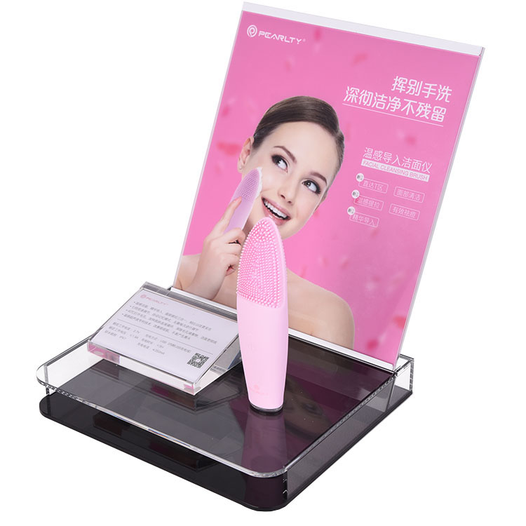 Countertop Acrylic Beauty Apparatus Facial Cleanser Facial Cleaning Product Display Stand