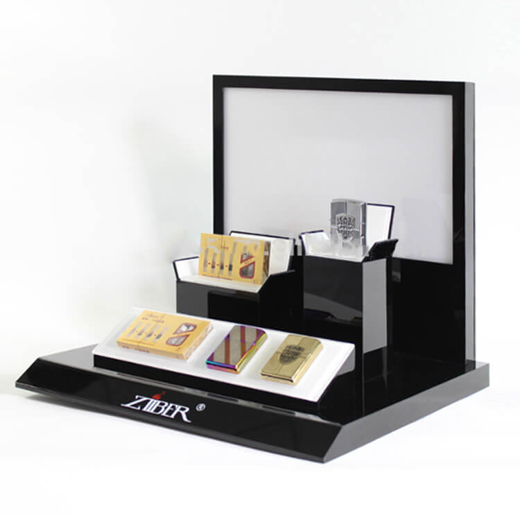 Shopping Mall Counter Backlit Acrylic E-liquid Display Showcase