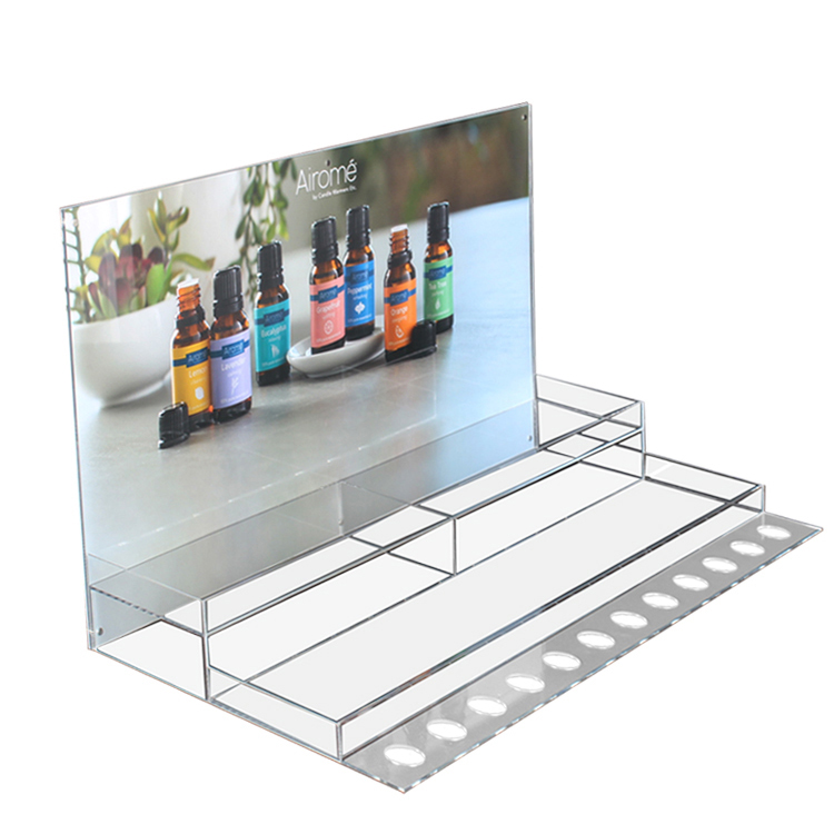 Premium & Cost-effective Table Top Clear Acrylic Essential Oil Display Rack